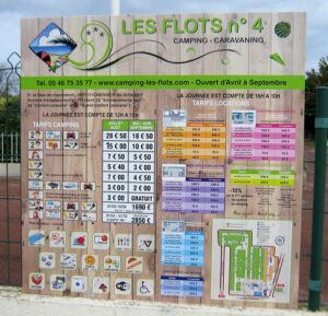 EBCD Signalétique Camping - Tarif plan T002A Les Flots 2