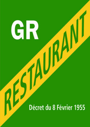 EBCD Signalétique - LICENCE GRANDE RESTAURATION 150x210 dibond laqué blanc