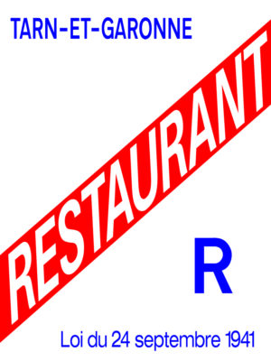 EBCD Signalétique - LICENCE RESTAURANT par région 150x210 dibond laqué blanc