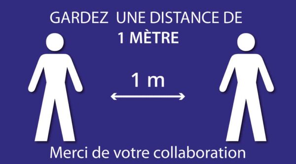 Signalétique Covid-19 - 450 X 250 - Distance de sécurité