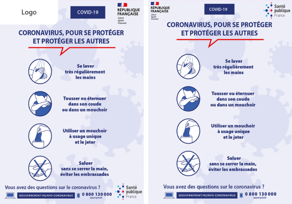 Signalétique Covid-19 - A5 Gestes barrières