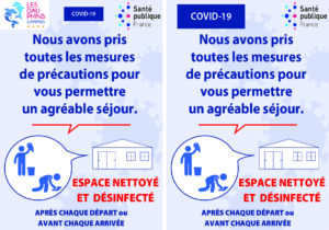 Signalétique Covid-19 - Adhésif A5 précautions mobil home