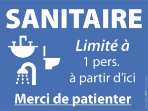 Signalétique Covid-19 - 400 x 300 - Sanitaire limité