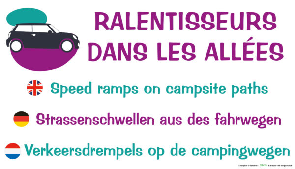 EBCD Signalétique Camping - CE008 ralentisseurs dans les allées