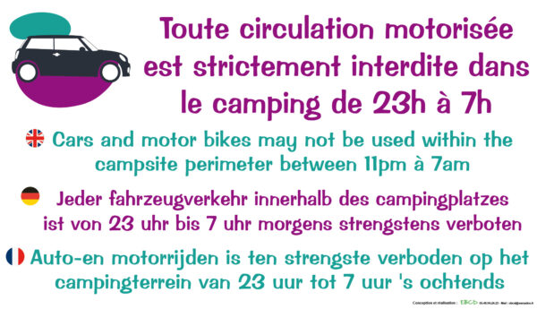 EBCD Signalétique Camping - CE016 Circulation motorisé