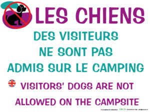 EBCD Signalétique Camping - EE018 Chiens des visiteurs interdits 400 X 300