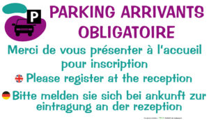 EBCD Signalétique Camping - EE020 Parking arrivants obligatoire