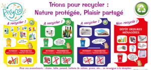 EBCD Signalétique Camping - EE045 Trions pour recycler 4 postes