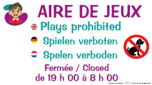 EBCD Signalétique Camping - JE004 Aire de jeux 450x250