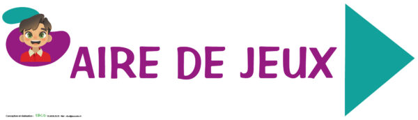 EBCD Signalétique Camping - JE019 700 X 200 aire de jeux directionnel