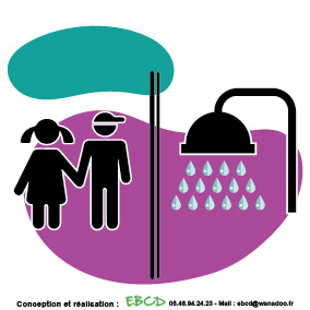 EBCD Signalétique Camping - LE007 douche enfant