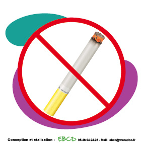 EBCD Signalétique Camping - LE029 Cigarette interdite - Interdit de fumer