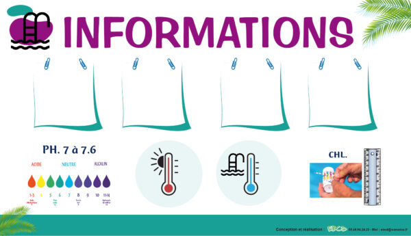 EBCD Signalétique Camping - PE032 information piscine