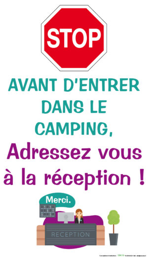 EBCD Signalétique Camping - RE023 Stop avant d'entrer