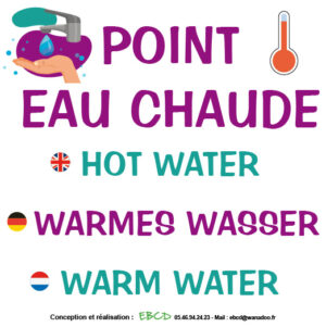 EBCD Signalétique Camping - SE016 Point eau chaude