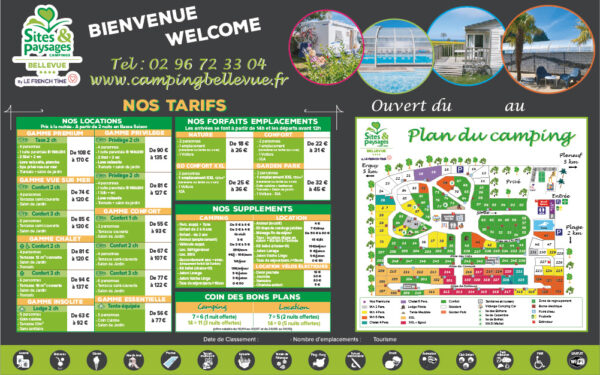 EBCD Signalétique Camping - T002A BELLEVUE Tarif 2020 2000x1250