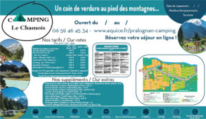 EBCD Signalétique Camping - T002A CHAMOIS 2020 Tarif 1360 x 2350