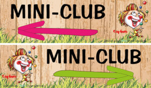 EBCD Signalétique Camping - J015CF Mini club enfant directionnel 70x20