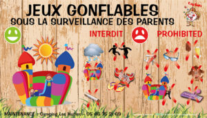 EBCD Signalétique Camping - J061CF Jeux gonflables 70x40