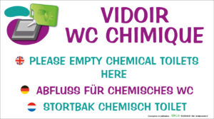 EBCD Signalétique Camping - SE010 Vidoir wc chimique 45x25