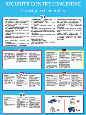 EBCD Signalétique Camping - Camping Paradis - IE001CP Rglt incendie GM 750x1000