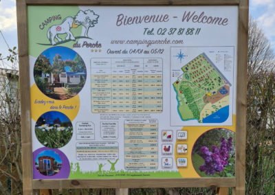 EBCD Signaletique camping - Camping du Perche panneau entrée camping