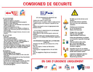 EBCD Signalétique camping - IE001B13 Consignes de sécurité 450x350