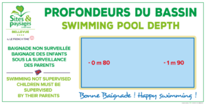 EBCD Signalétique Camping - Sites & Paysages - Profondeur piscine 1000x500 P008 SP