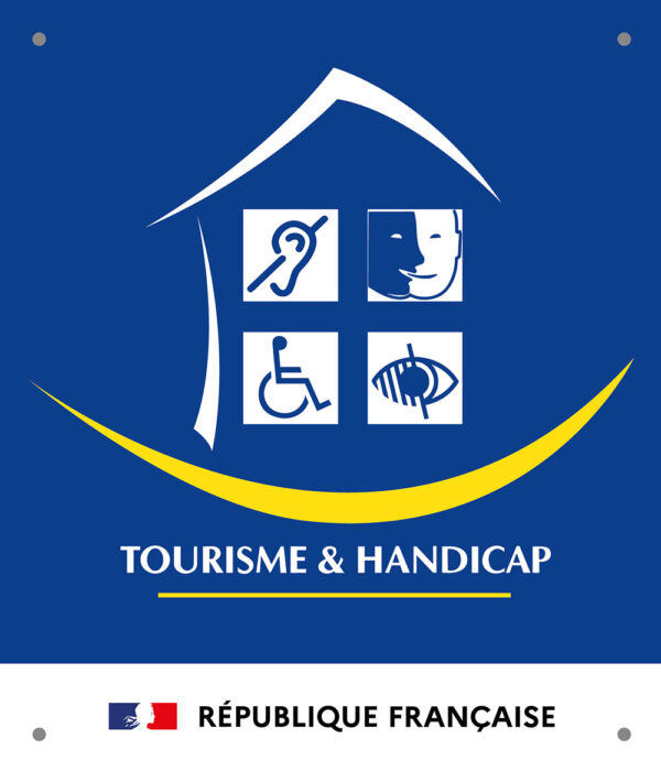 EBCD Signaletique Camping - Panneau Label Tourisme Handicap