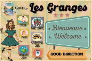 EBCD Signalétique Camping -panneau entrée - GRANGES