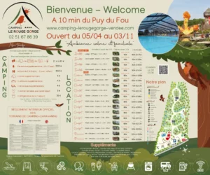EBCD Signalétique Camping -panneau tarif plan - Rouge-Gorge1